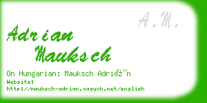 adrian mauksch business card